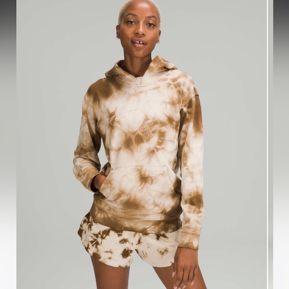 lululemon athletica Tie-Dye Hoodie in Brown and Cream